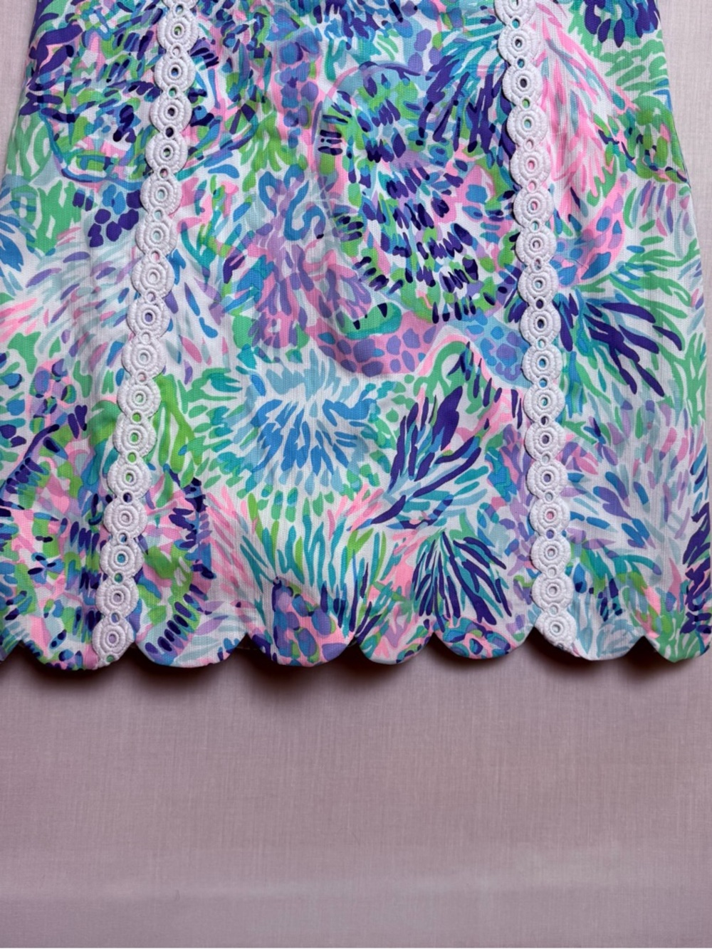 Lilly Pulitzer Jesse Romper Dress Size 8 Shell Of A Party Scallop Lace NWT - Picture 3 of 14
